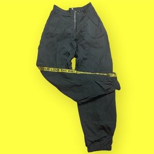 Sporty casual black jogger pants